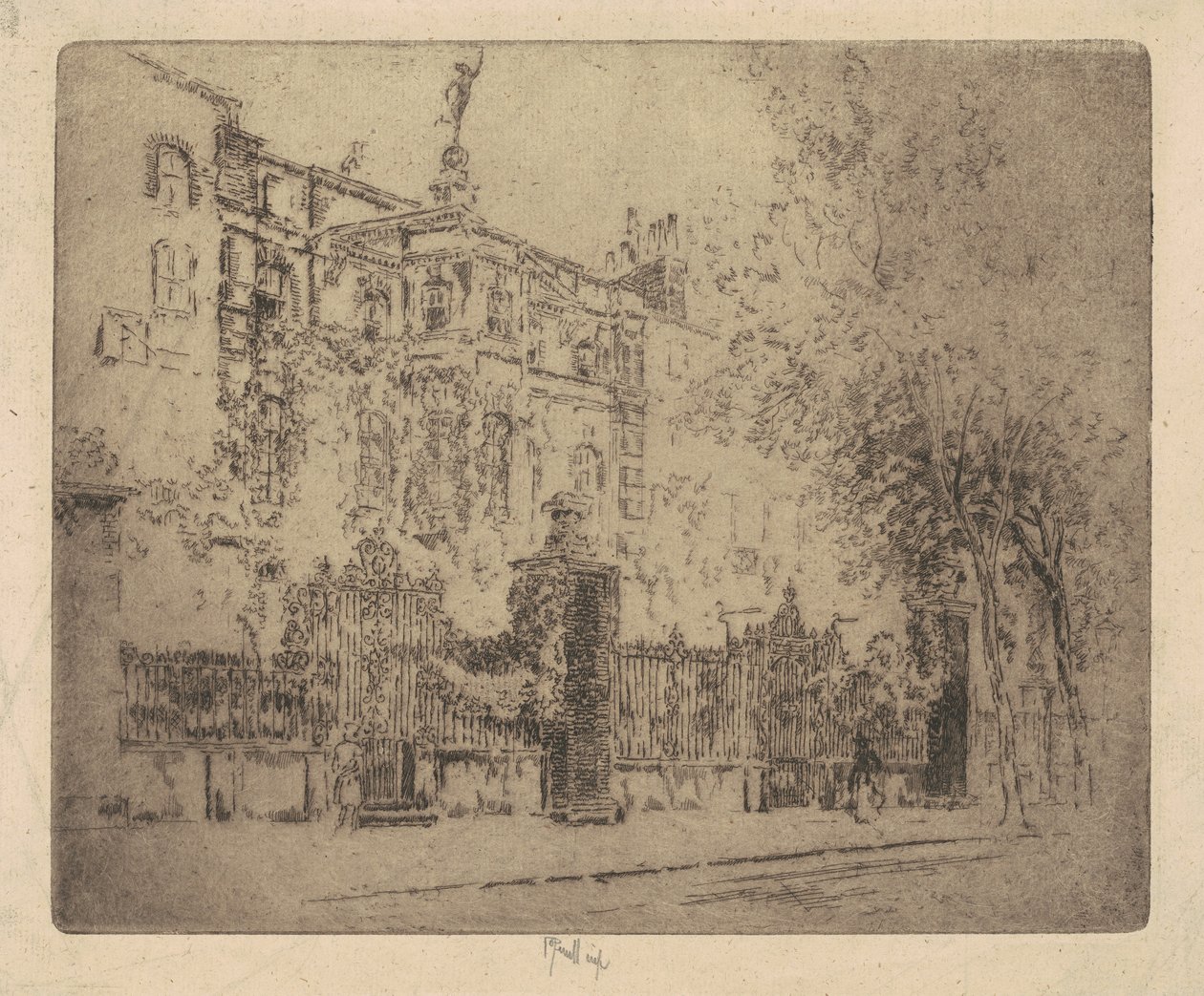 Dom Rossettiego autorstwa Joseph Pennell