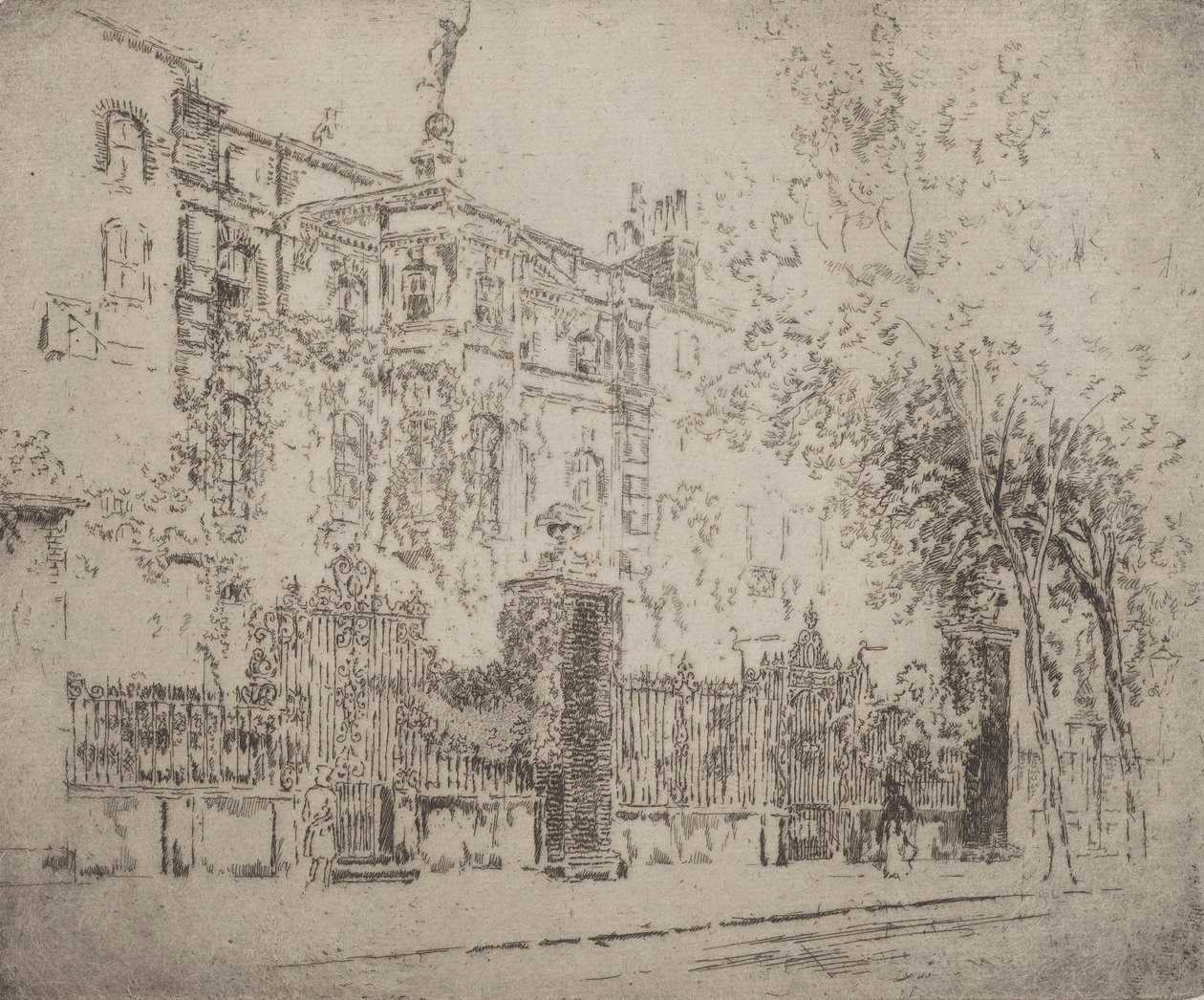 Dom Rossettiego, 1906. autorstwa Joseph Pennell