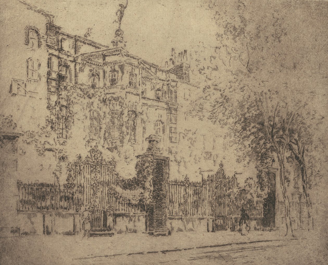 Dom Rossettiego, 1906. autorstwa Joseph Pennell