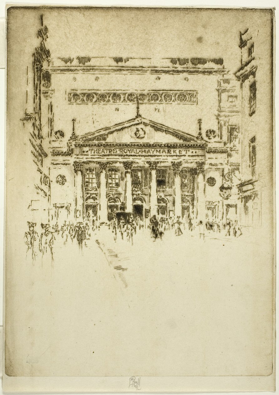 Teatr Królewski Haymarket autorstwa Joseph Pennell