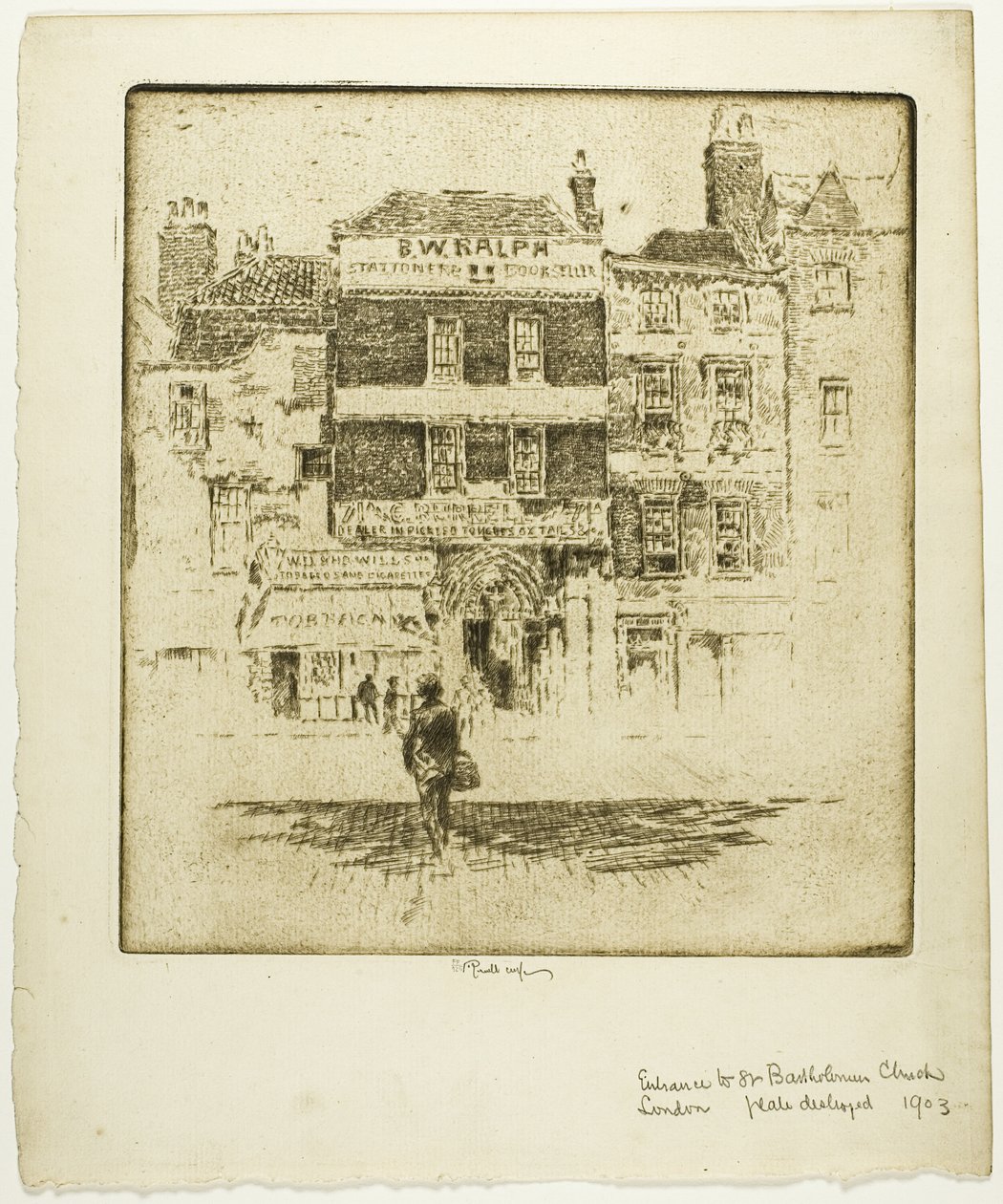 Brama Świętego Bartłomieja autorstwa Joseph Pennell