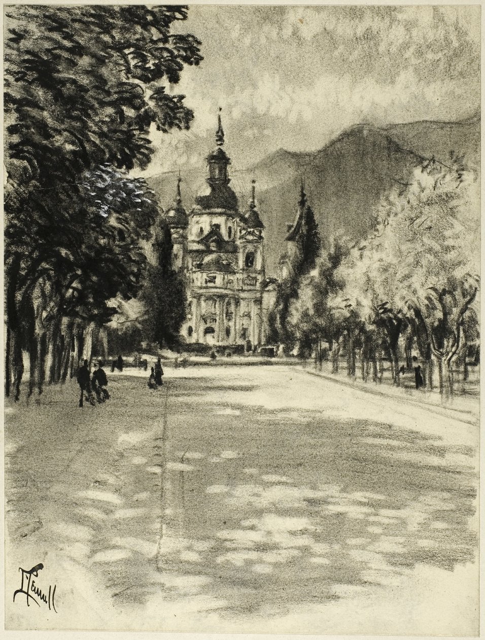 Święty Ildefonso autorstwa Joseph Pennell