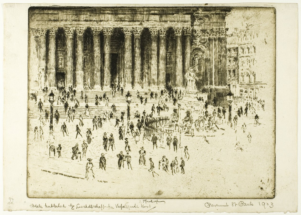 Chodnik Świętego Pawła autorstwa Joseph Pennell