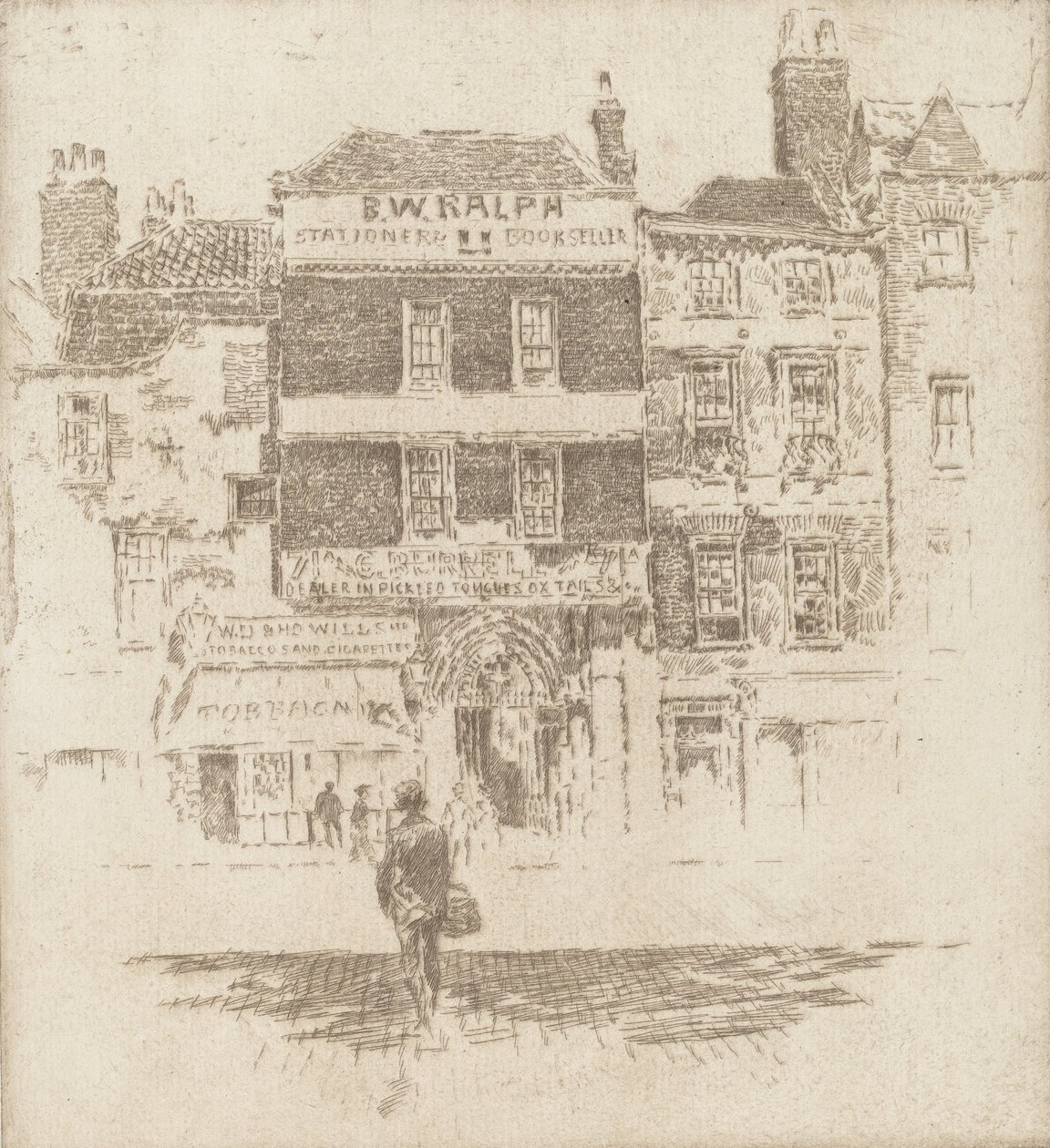 Brama św. Bartłomieja, 1907 r. autorstwa Joseph Pennell