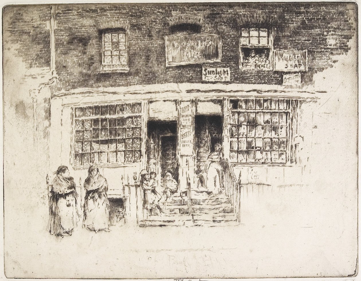 Mydło słoneczne, 1905 autorstwa Joseph Pennell
