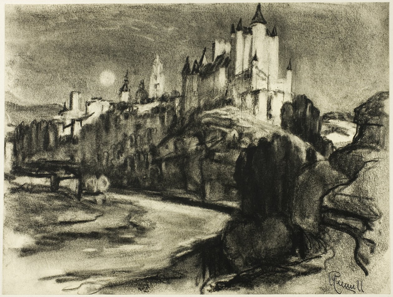 Alcazar, Segowia autorstwa Joseph Pennell