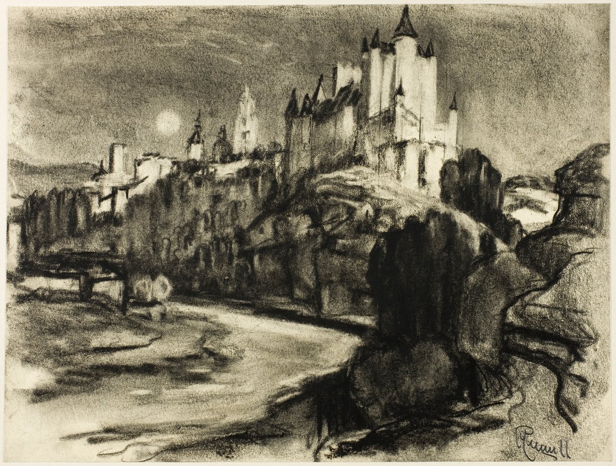 Alcazar, Segowia autorstwa Joseph Pennell
