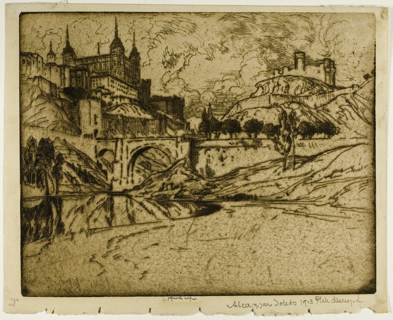 Alkazar, Toledo autorstwa Joseph Pennell