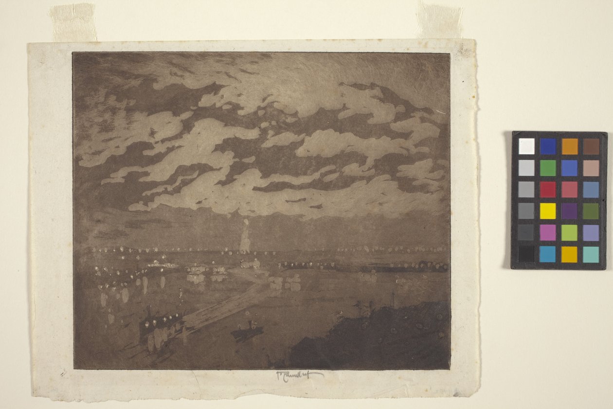 The Bay, Nowy Jork (akwatinta) autorstwa Joseph Pennell