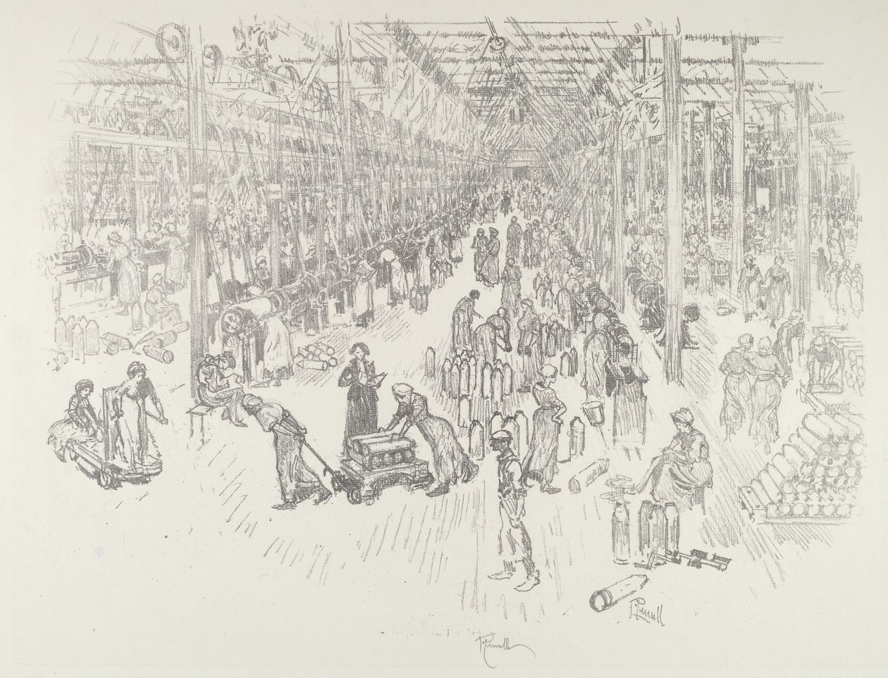 Zatoka Tysiąca Dziewcząt, 1916. autorstwa Joseph Pennell
