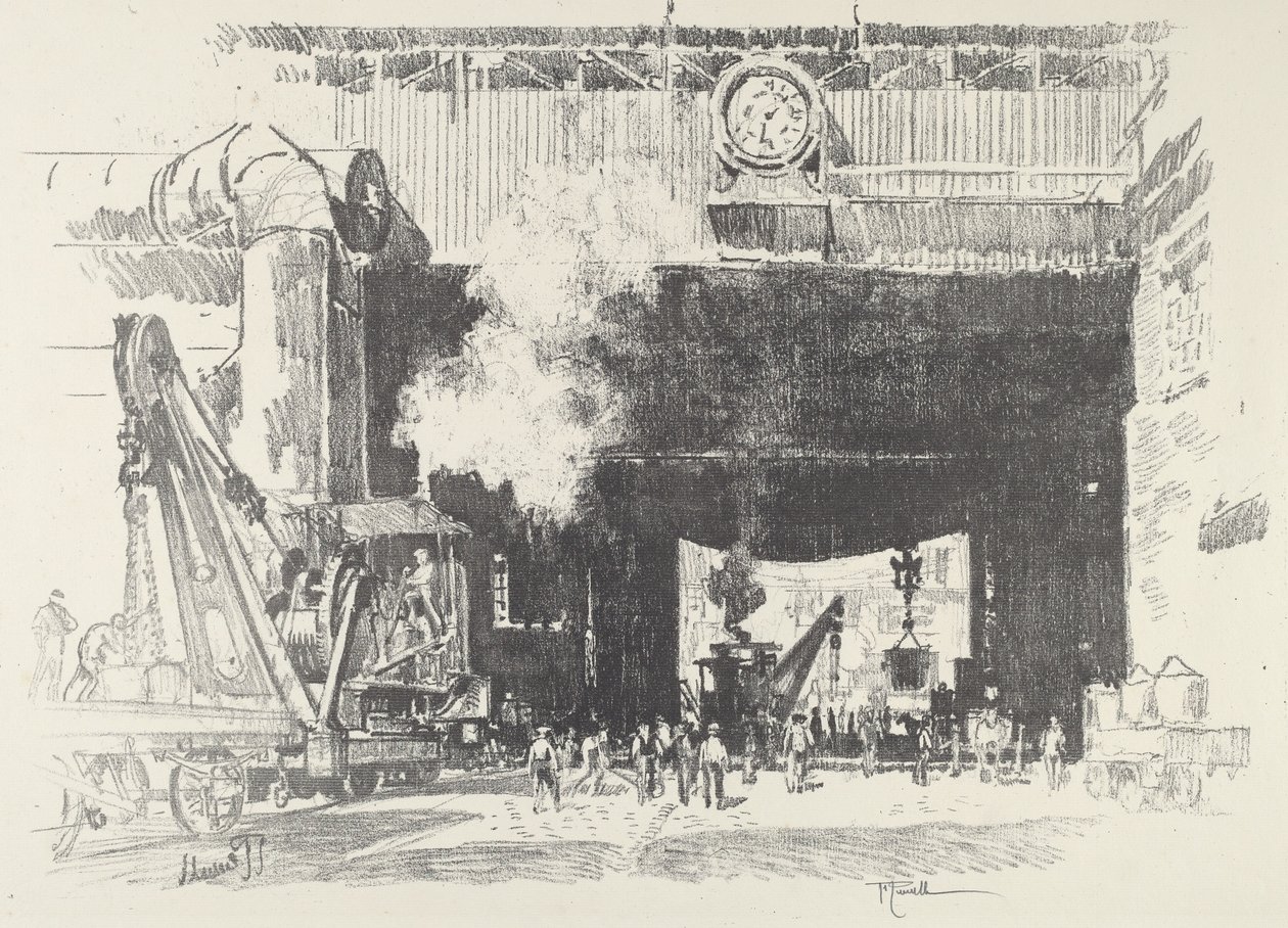 Wielka Brama Wielkiego Sklepu, 1916. autorstwa Joseph Pennell