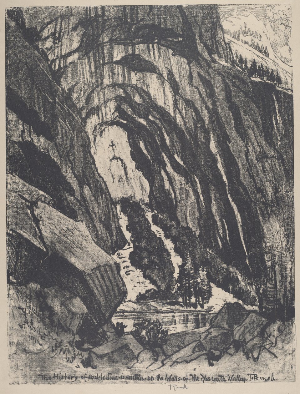 Drzwi katedry autorstwa Joseph Pennell