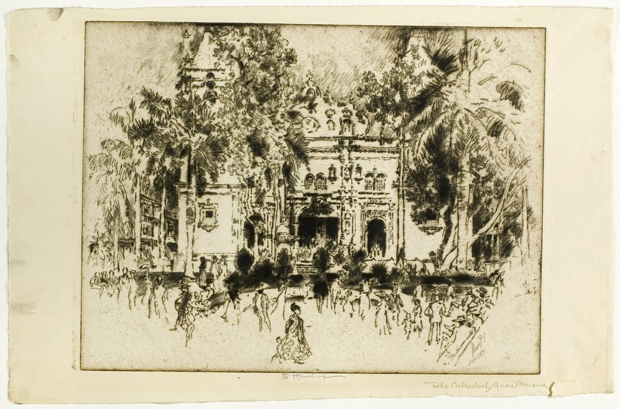 Katedra, Panama autorstwa Joseph Pennell