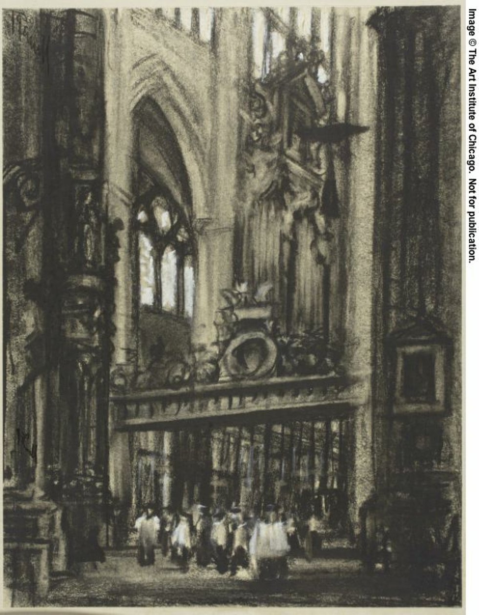 Chór, Toledo autorstwa Joseph Pennell