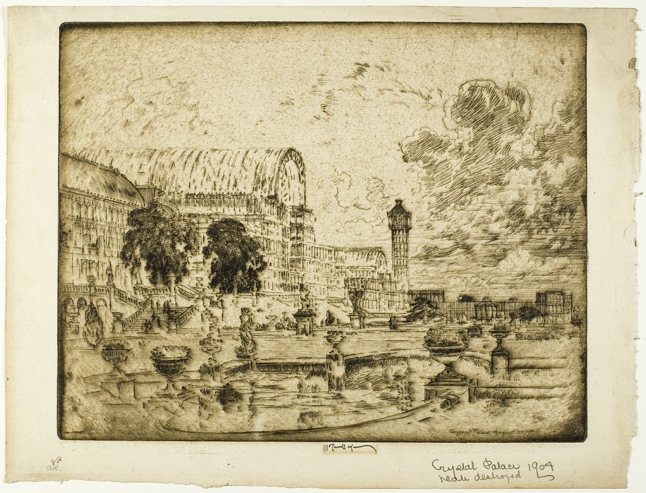 Kryształowy Pałac autorstwa Joseph Pennell