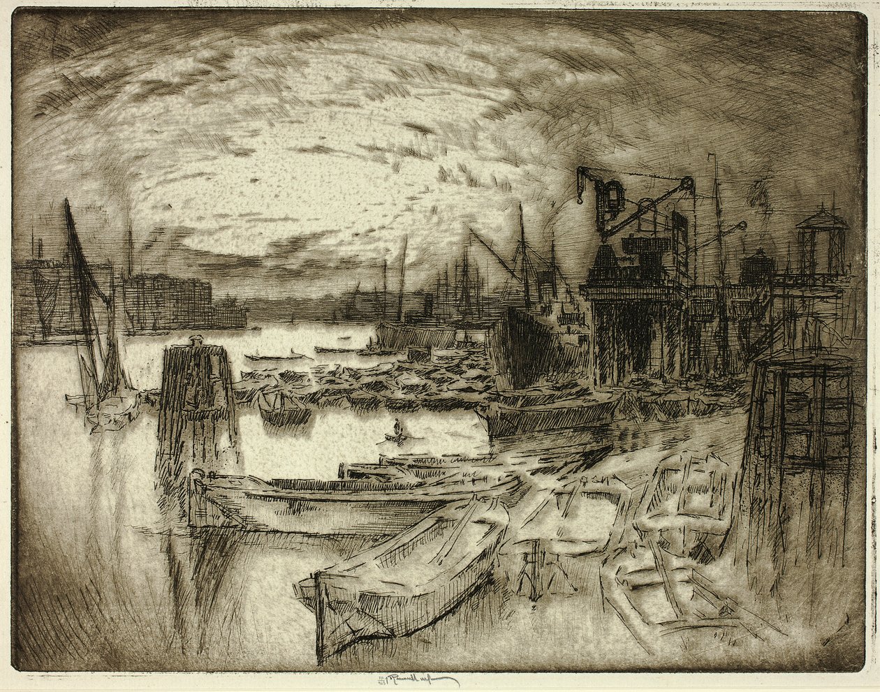 Głowa doku autorstwa Joseph Pennell