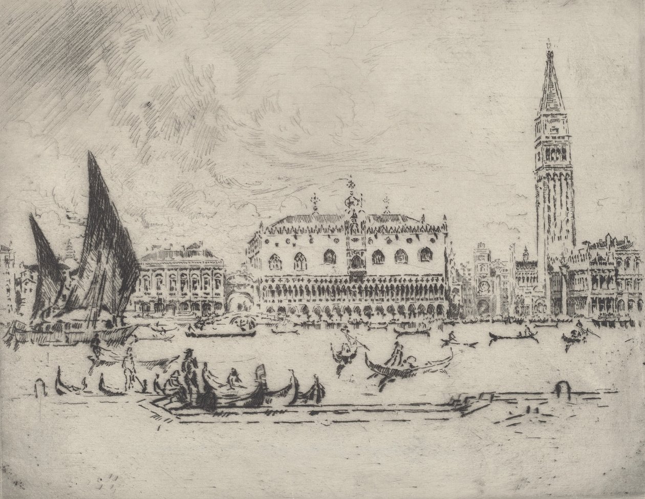 Pałac Dożów, 1883. autorstwa Joseph Pennell