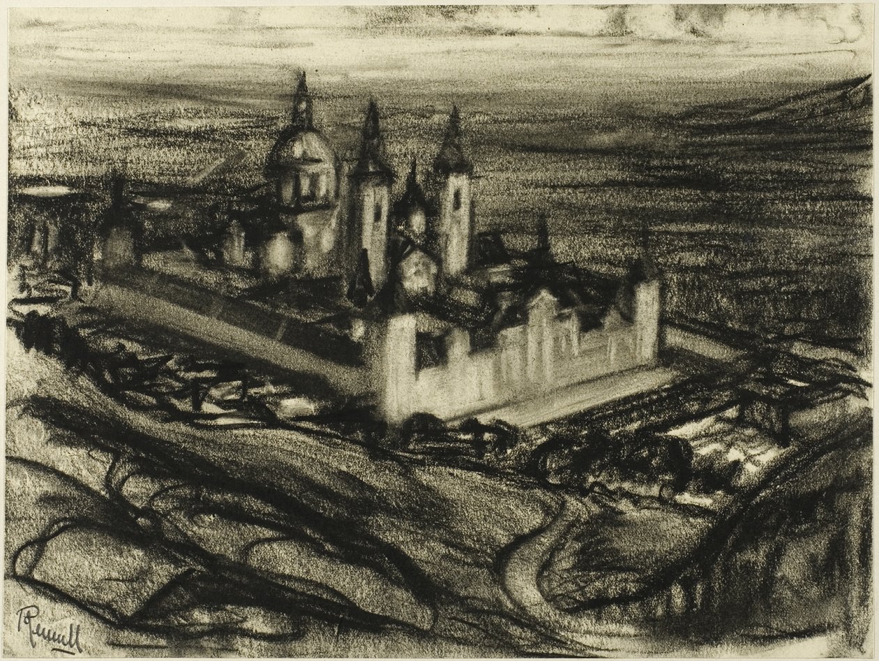 Escorial z siedziby Filipa (krzesło Filipa) autorstwa Joseph Pennell