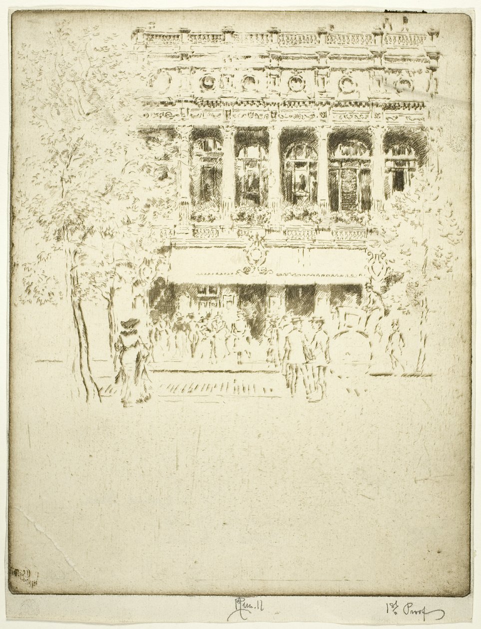 Teatr Garricka autorstwa Joseph Pennell