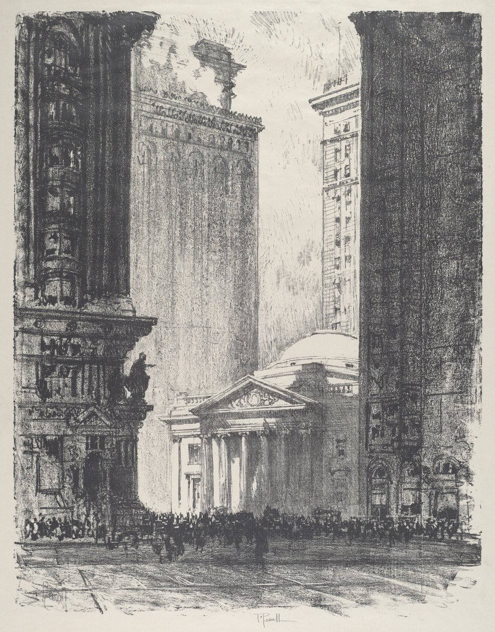 Girard Trust Company, 1912. autorstwa Joseph Pennell
