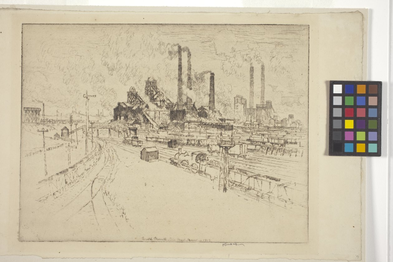 The Great Main, niedaleko Sheffield (akwaforta) autorstwa Joseph Pennell