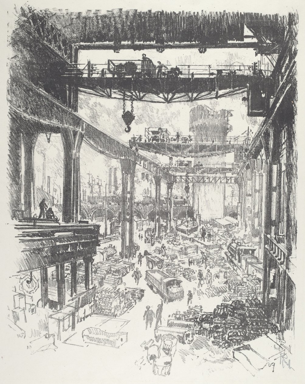 Wielka Wieża: Surówka, 1916. autorstwa Joseph Pennell
