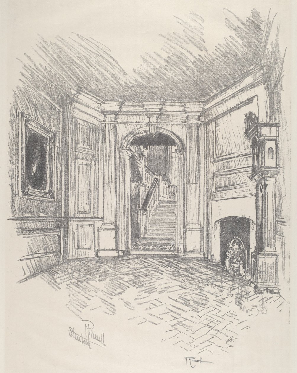 Sala, Stenton autorstwa Joseph Pennell