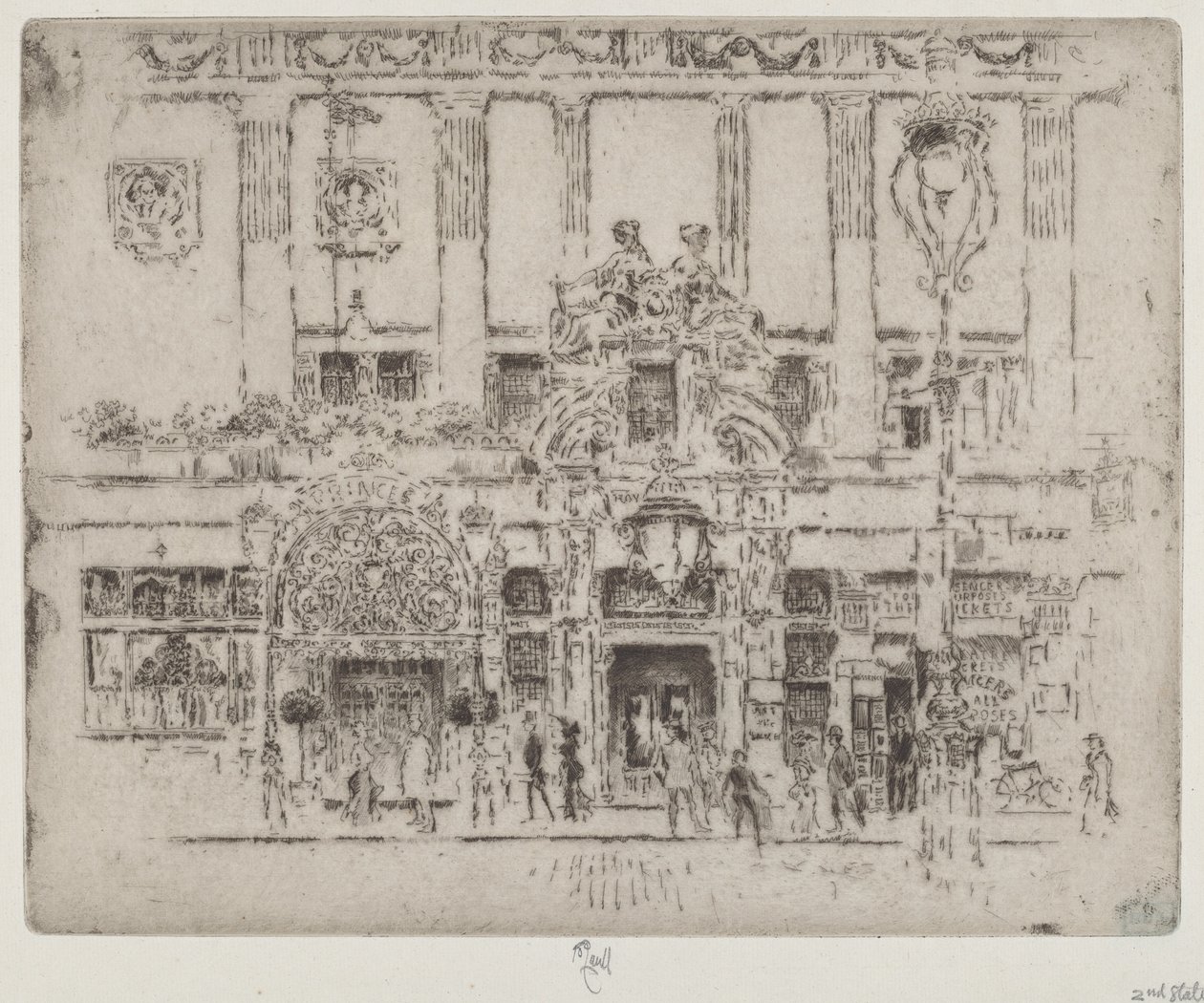 Instytut, Piccadilly autorstwa Joseph Pennell
