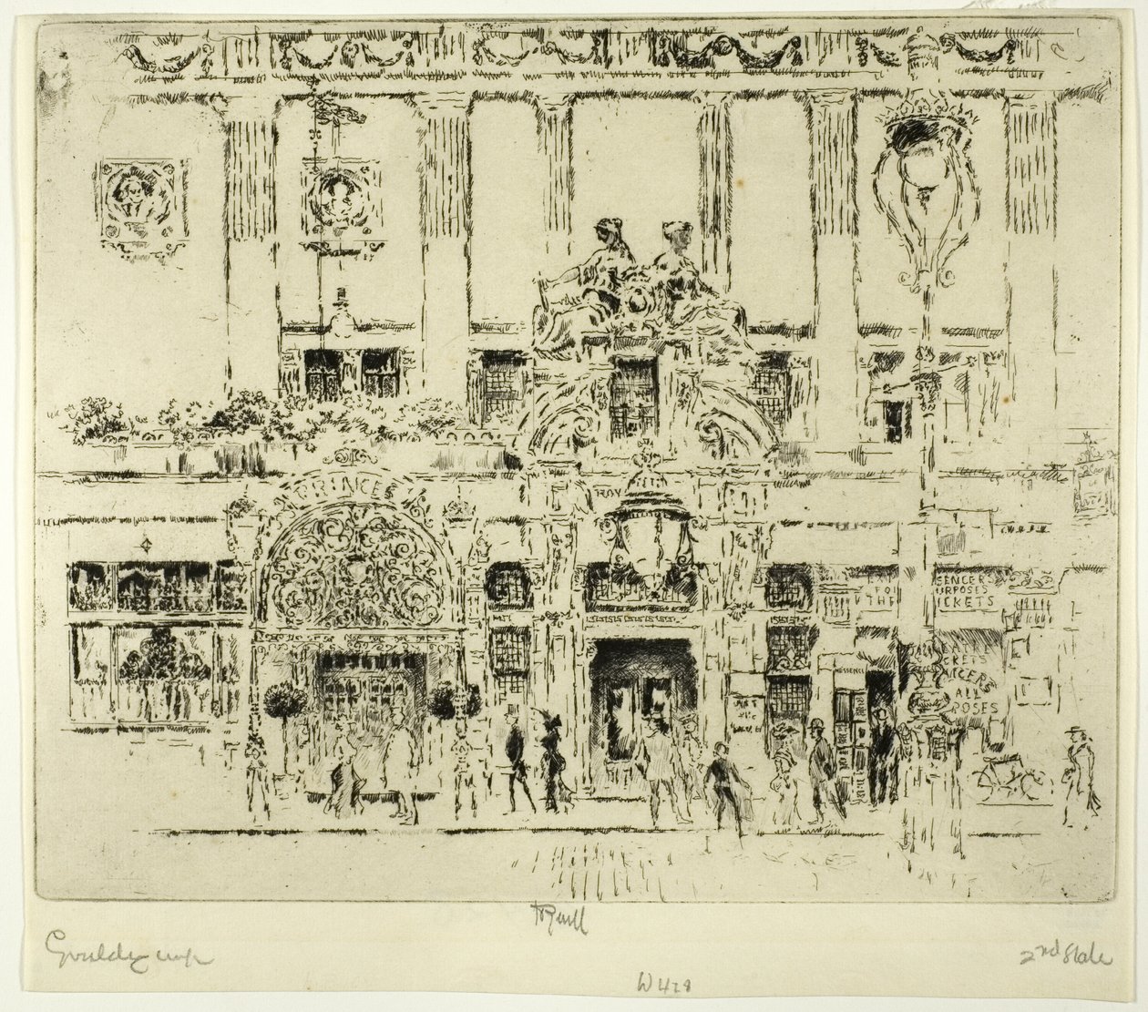 Instytut, Piccadilly autorstwa Joseph Pennell