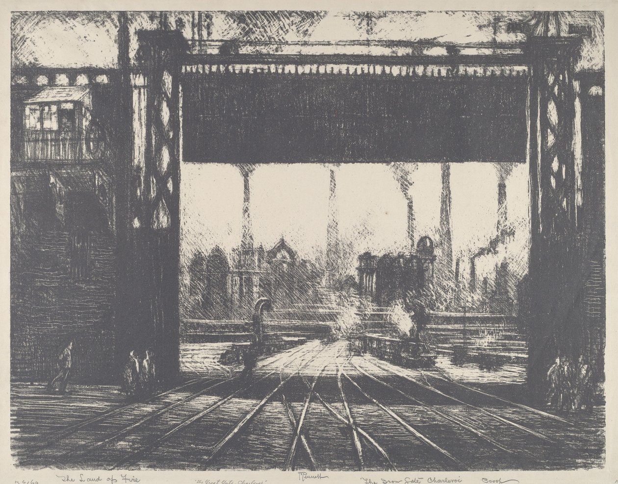 Żelazna Brama, Charleroi autorstwa Joseph Pennell