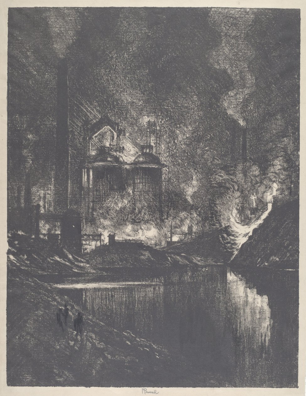 Jezioro Ognia, Charleroi autorstwa Joseph Pennell