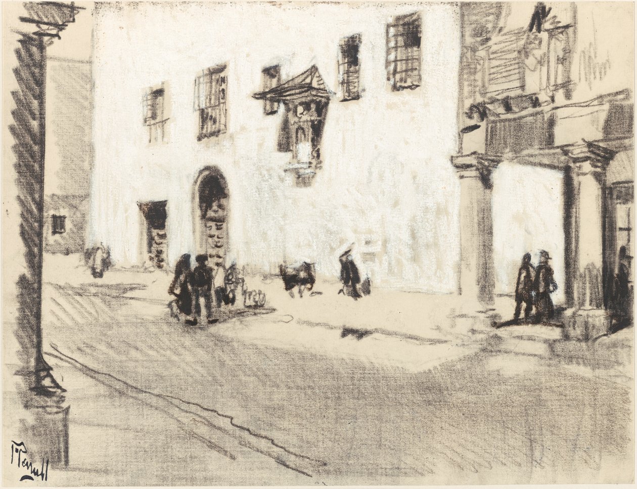 Klasztory Alcalá autorstwa Joseph Pennell