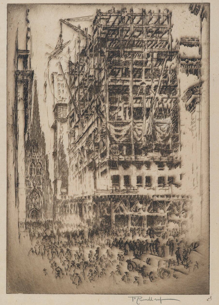 Nowa Giełda, 1921 autorstwa Joseph Pennell