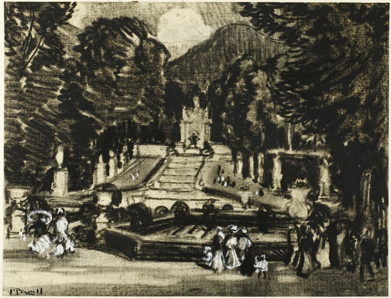 Park, La Granja autorstwa Joseph Pennell
