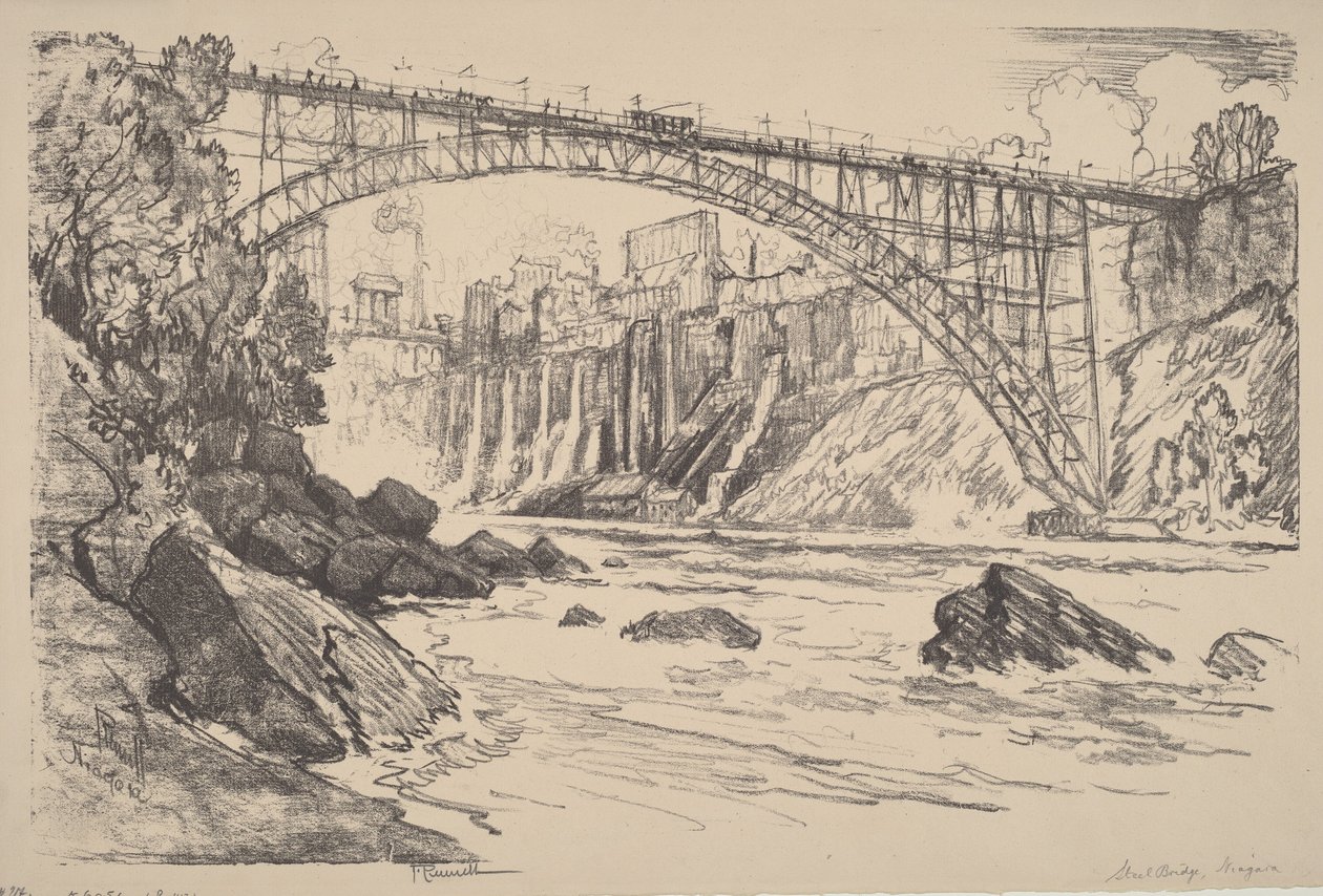 Stalowy most autorstwa Joseph Pennell