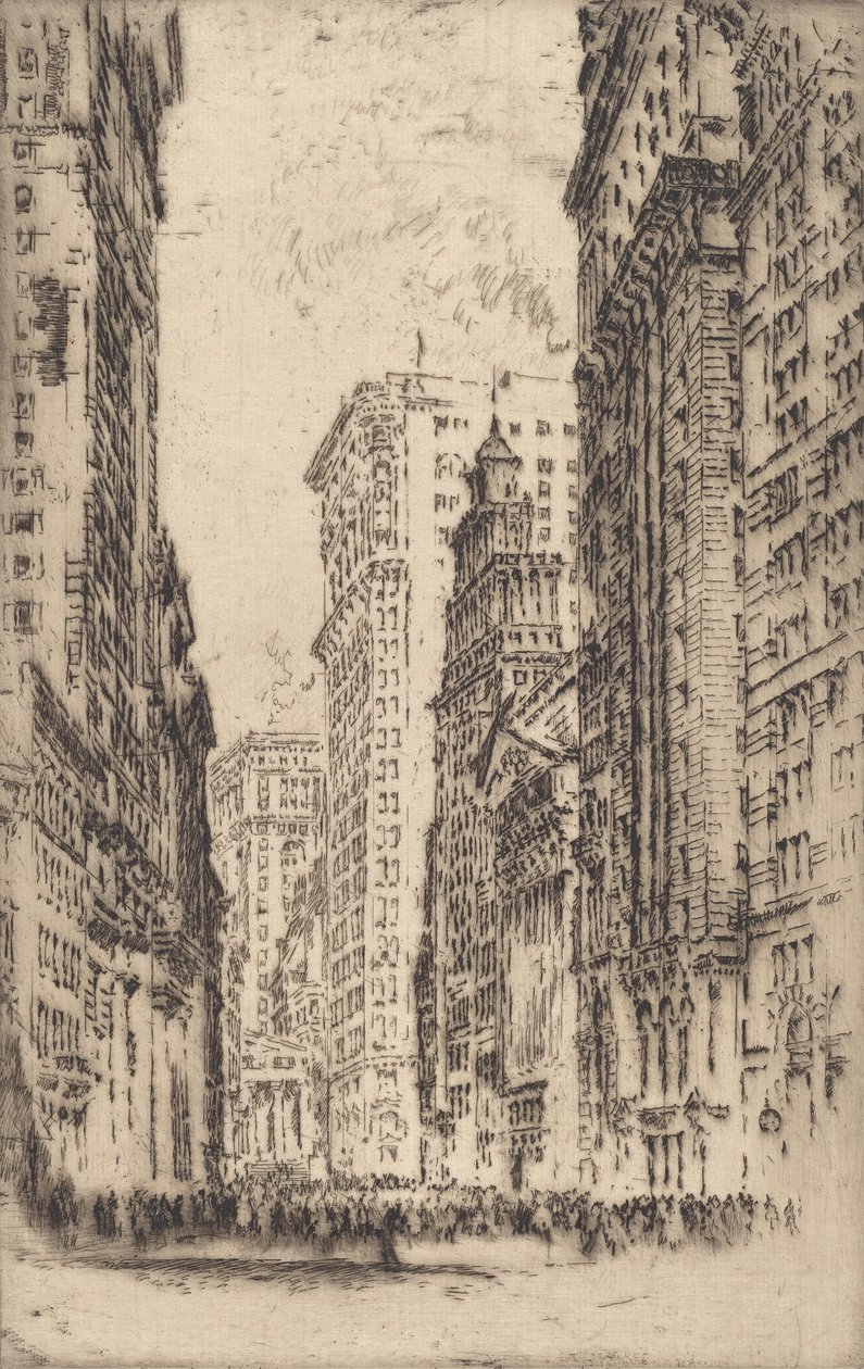 Giełda, 1904. autorstwa Joseph Pennell