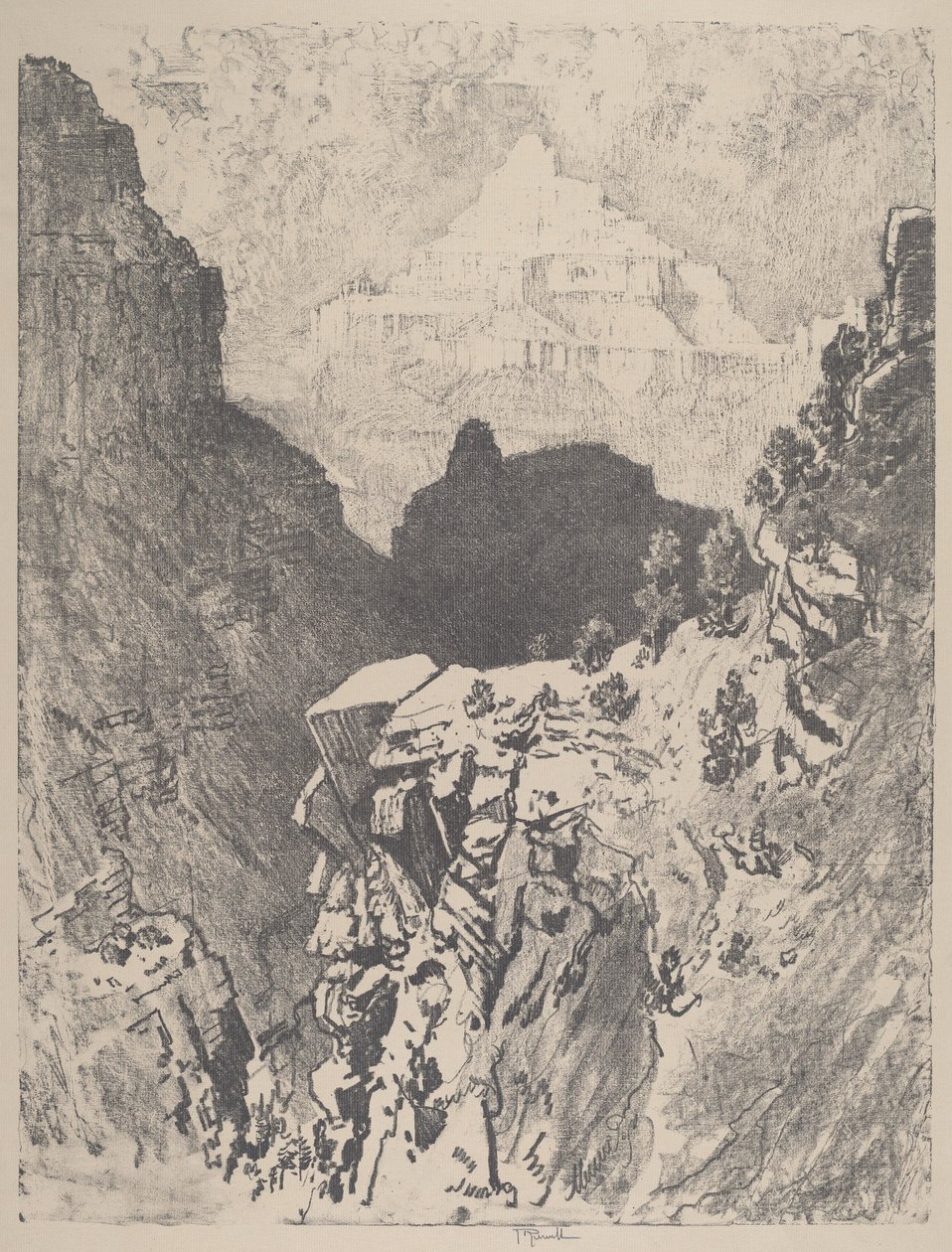 Świątynia, 1912. autorstwa Joseph Pennell