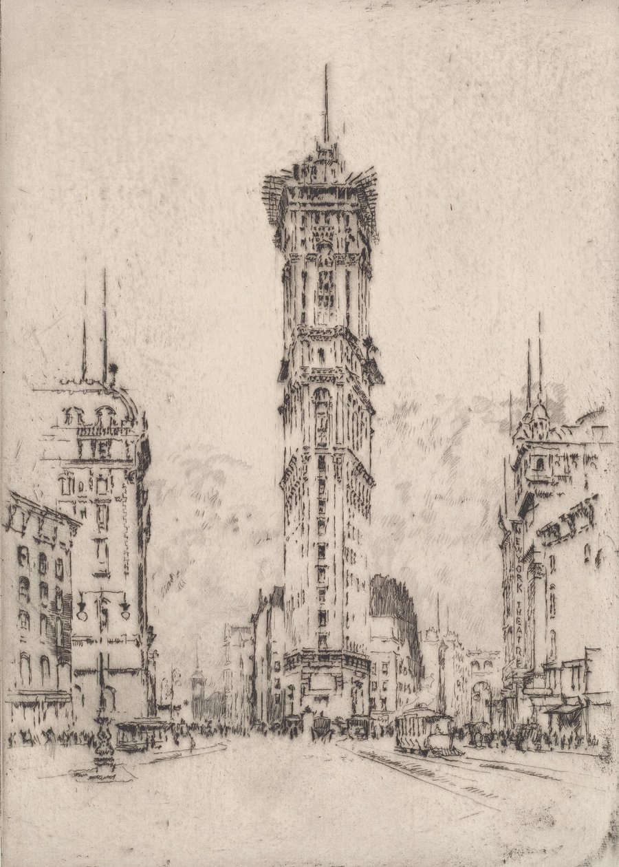 Budynek Timesa, 1904. autorstwa Joseph Pennell