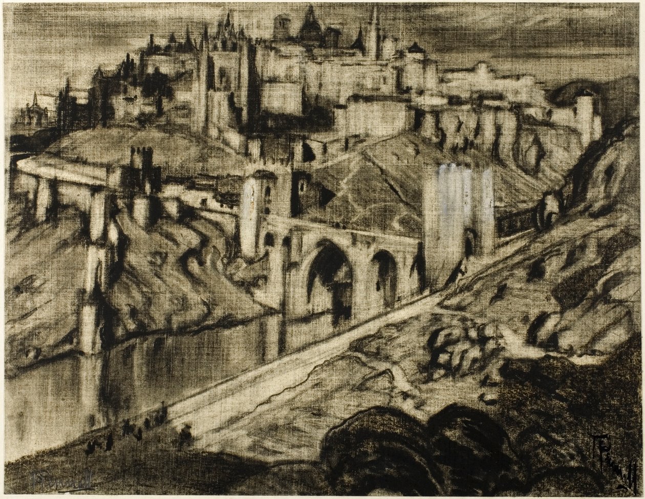 Wysokie miasto, Toledo autorstwa Joseph Pennell