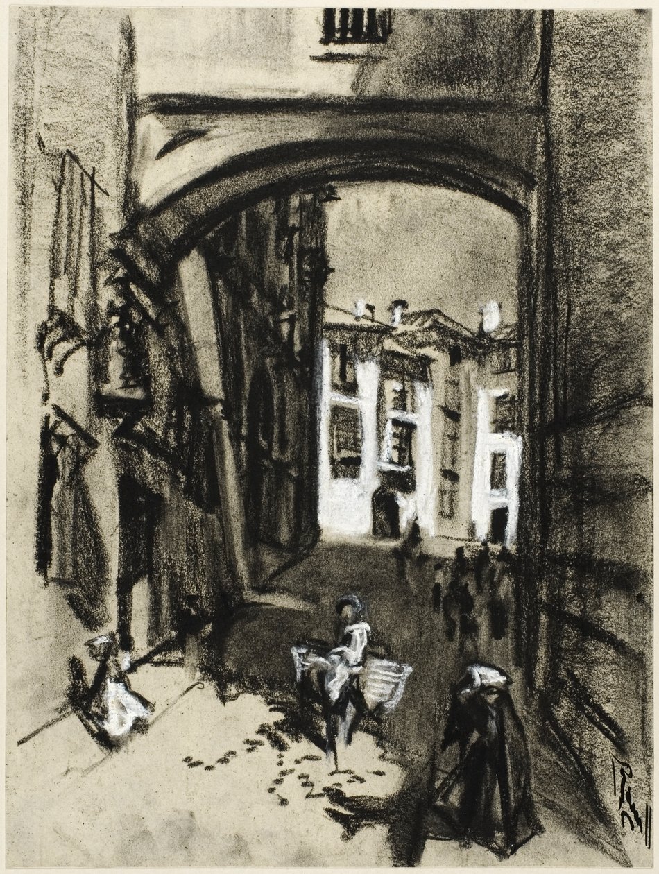 Toledo, ulica Arch autorstwa Joseph Pennell