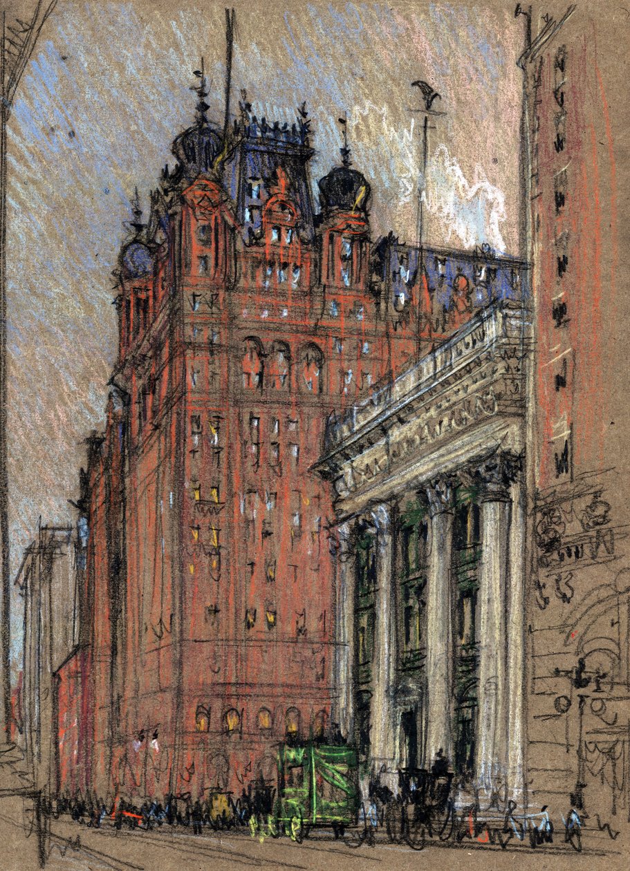 Hotel Waldorf Astoria autorstwa Joseph Pennell