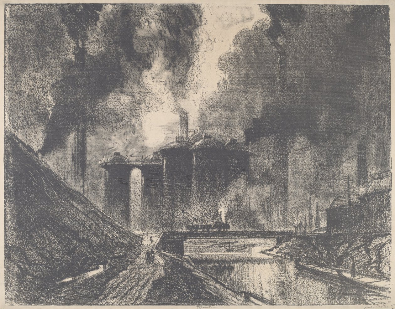 Zamki robocze, Wolverhampton autorstwa Joseph Pennell