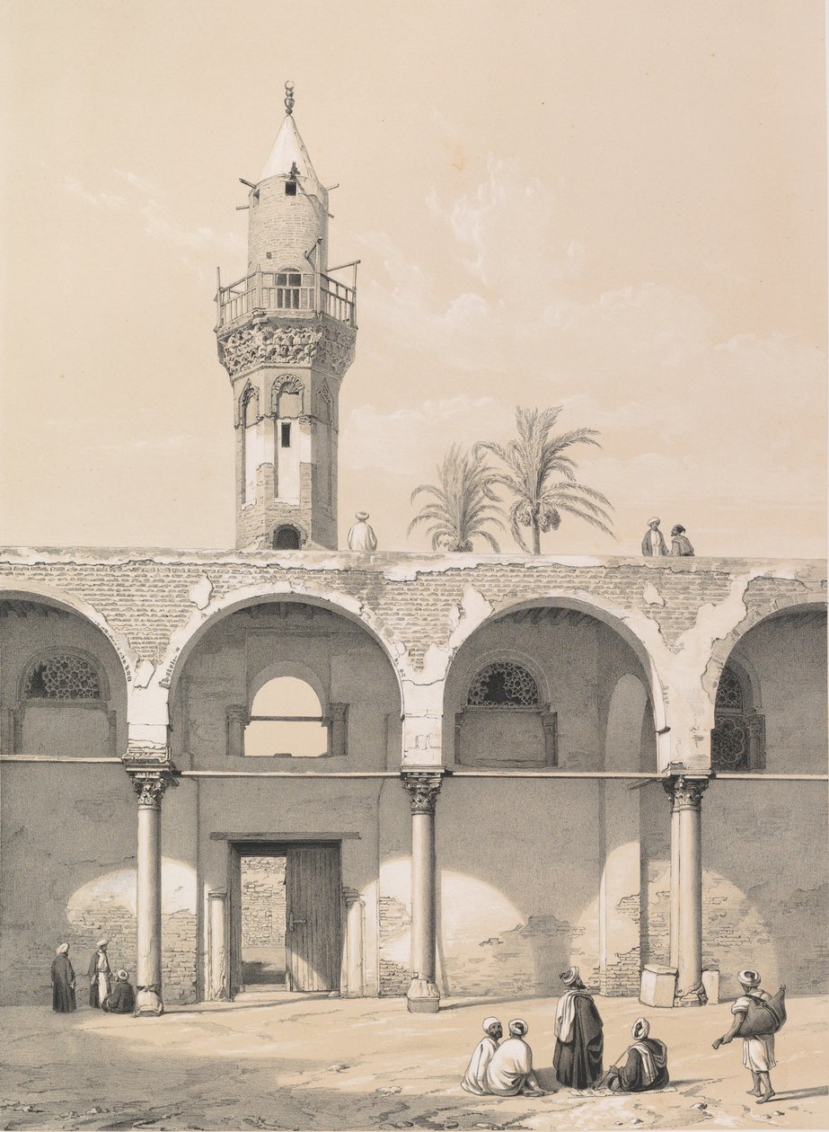 4. Meczet Amrou, Kair, 1843. autorstwa Joseph Philibert Girault De Prangey