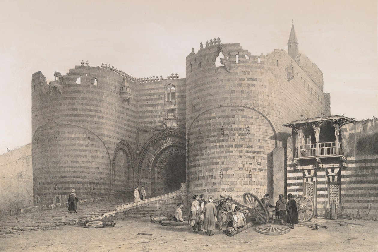 56. Brama Cytadeli, Kair, 1843. autorstwa Joseph Philibert Girault De Prangey