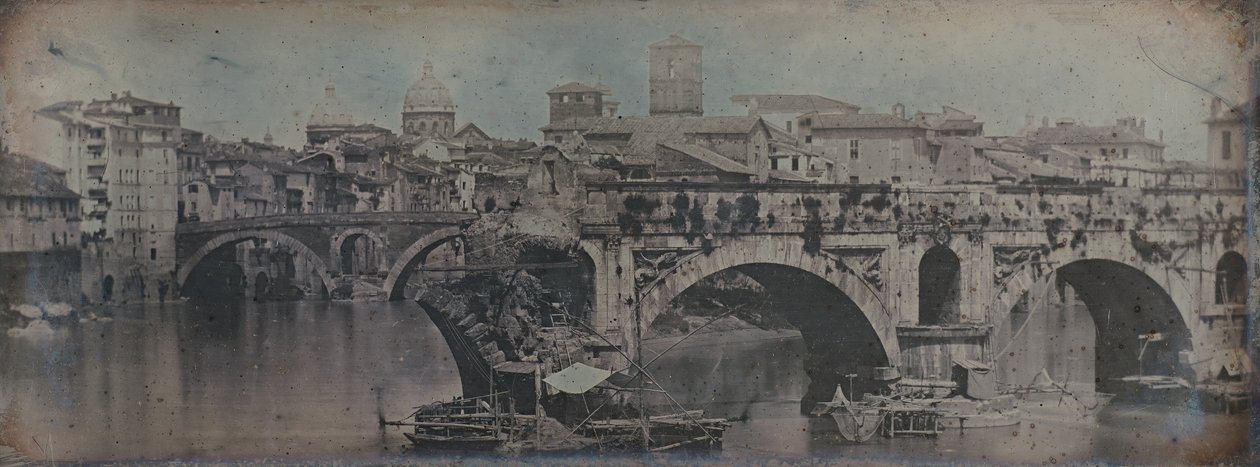 Ponte Rotto Pontus Aemilius, Rzym, 1842. autorstwa Joseph Philibert Girault De Prangey