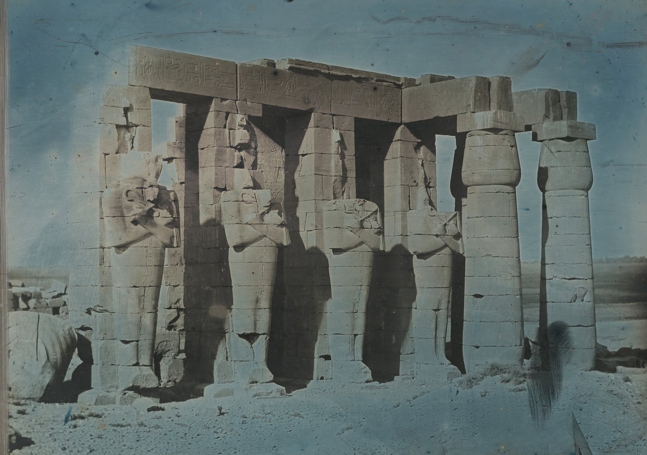 Ramesseum, Teby, 1844. autorstwa Joseph Philibert Girault De Prangey