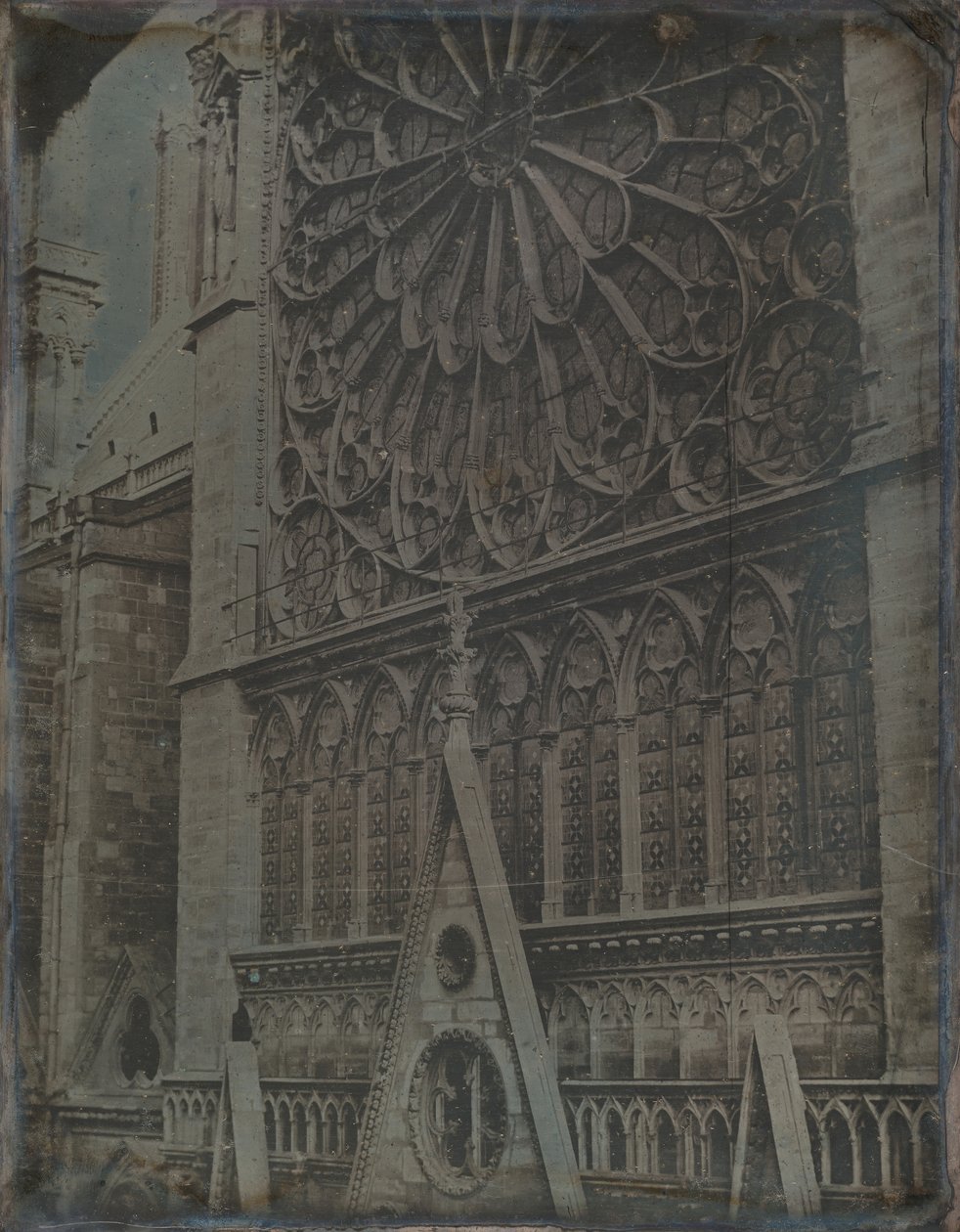 Rozeta, Katedra Notre-Dame, Paryż, 1841. autorstwa Joseph Philibert Girault De Prangey