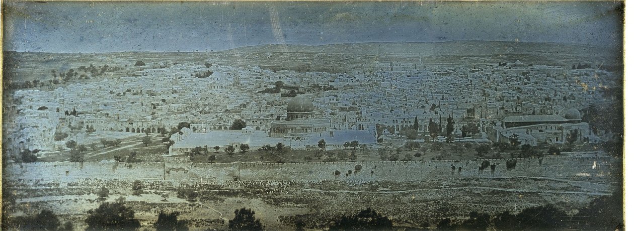 Jerozolima: panoramiczny widok z Góry Oliwnej autorstwa Joseph Philibert Girault De Prangey