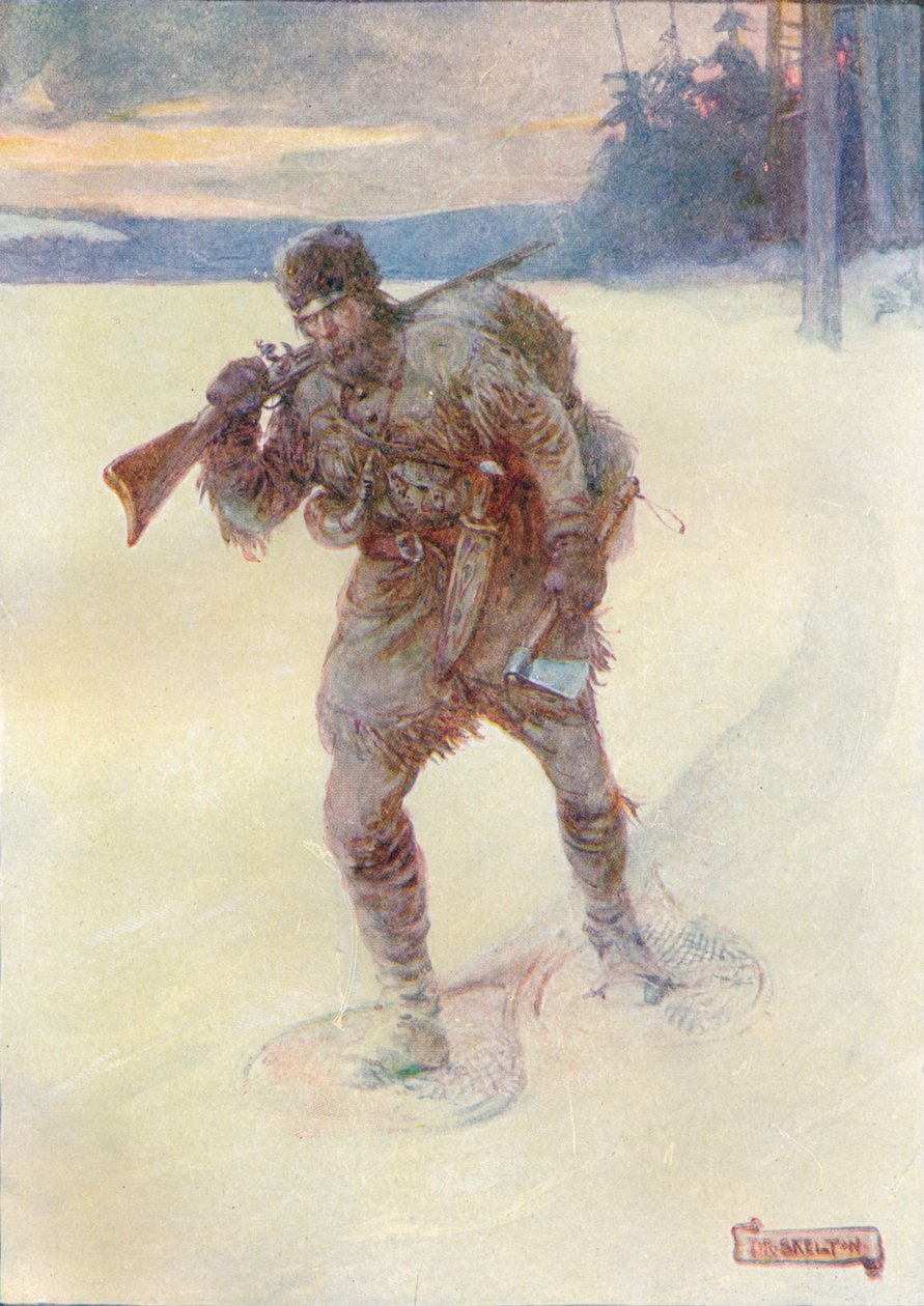 Alone Across the Trackless Snow, c1908, c1920 autorstwa Joseph Ratcliffe Skelton