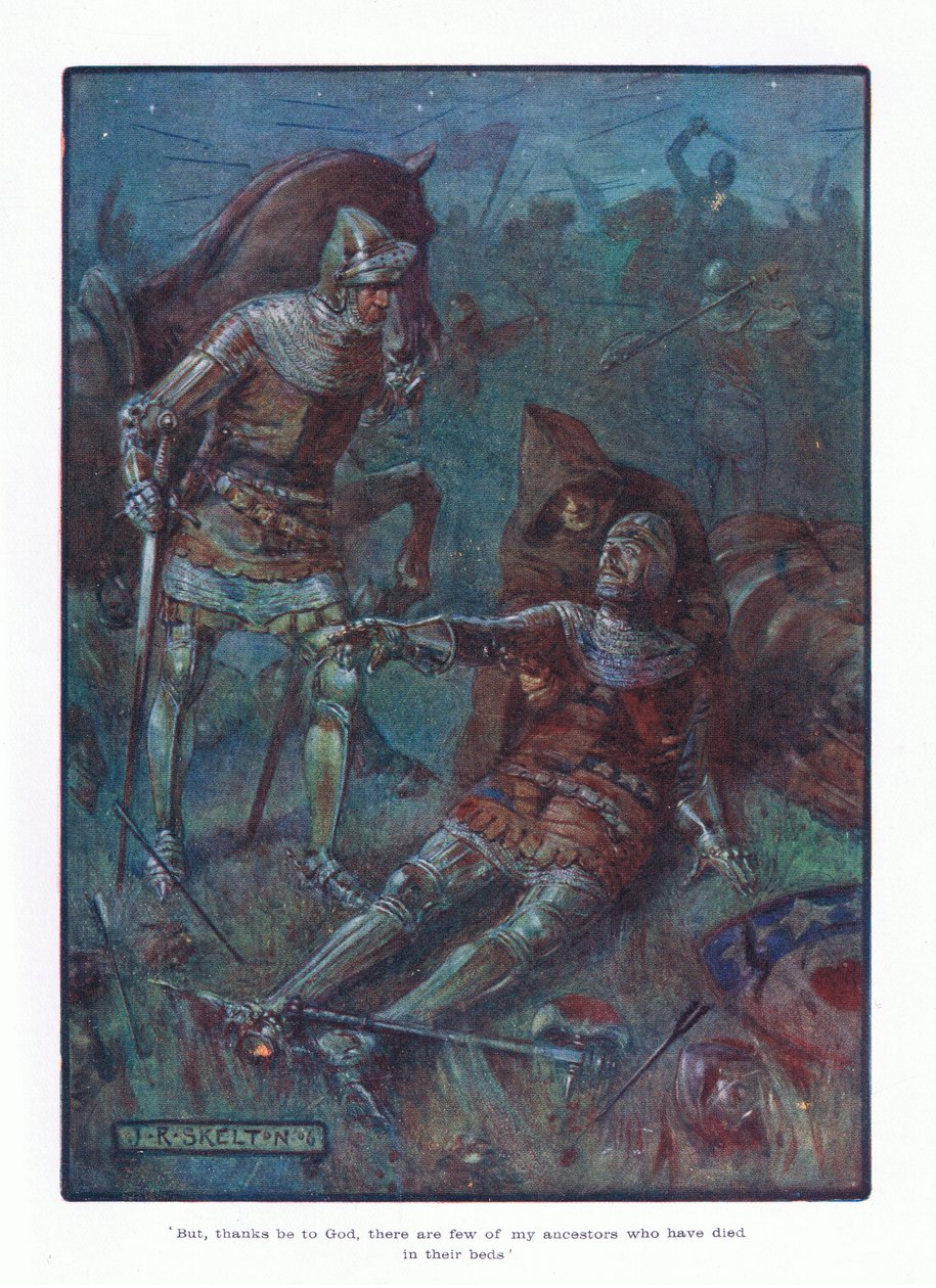 Ale dzięki Bogu, niewielu moich przodków zmarło w swoich łóżkach, 1910 r. autorstwa Joseph Ratcliffe Skelton